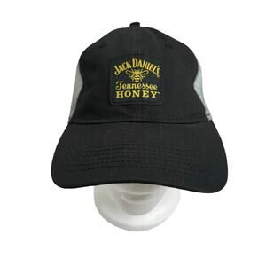 Jack Daniel’s Tennessee Honey Black Gray Mesh Snap Back Hat Cap Bee Whiskey